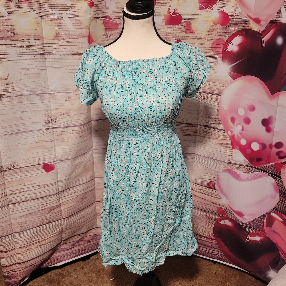 Floral Blue Dress